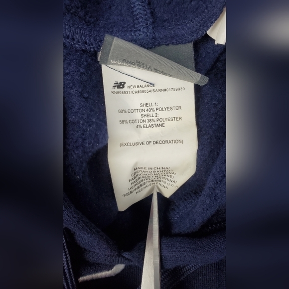New Balance‎ Navy  Warm Cotton Women's Hoodie Size S - Picture 7 of 8